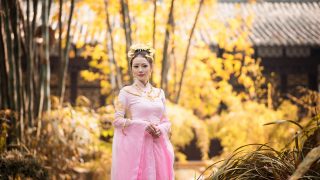 藏剑山庄旅游照 出镜：coser小龙女
