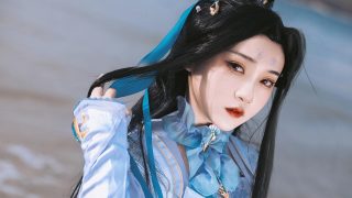 剑网三伞娘cos 出镜：芋圆圆鹅